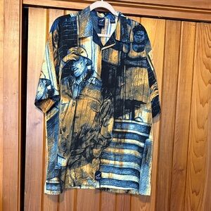 Vintage Karl Kani Men’s button up shirt! Large